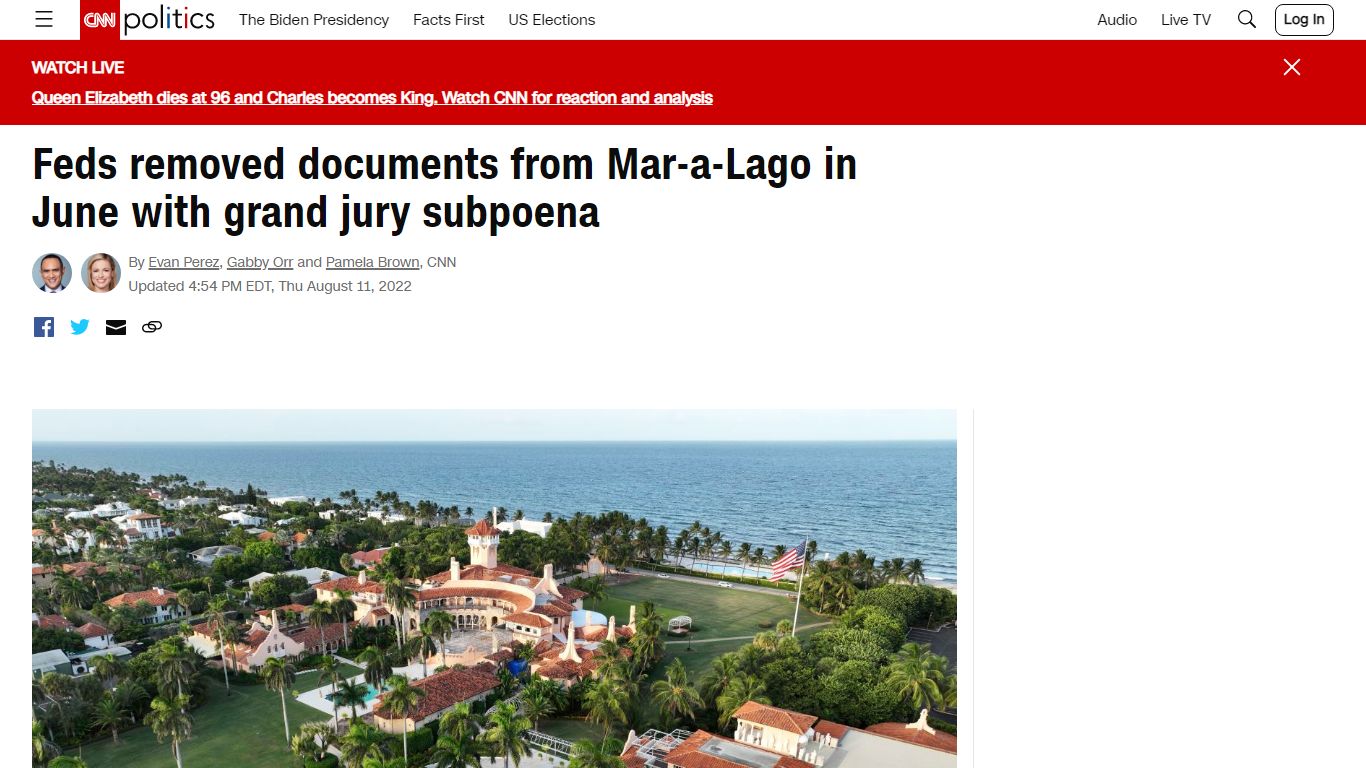 Feds removed documents from Mar-a-Lago in June with grand jury subpoena ...